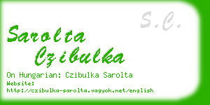 sarolta czibulka business card